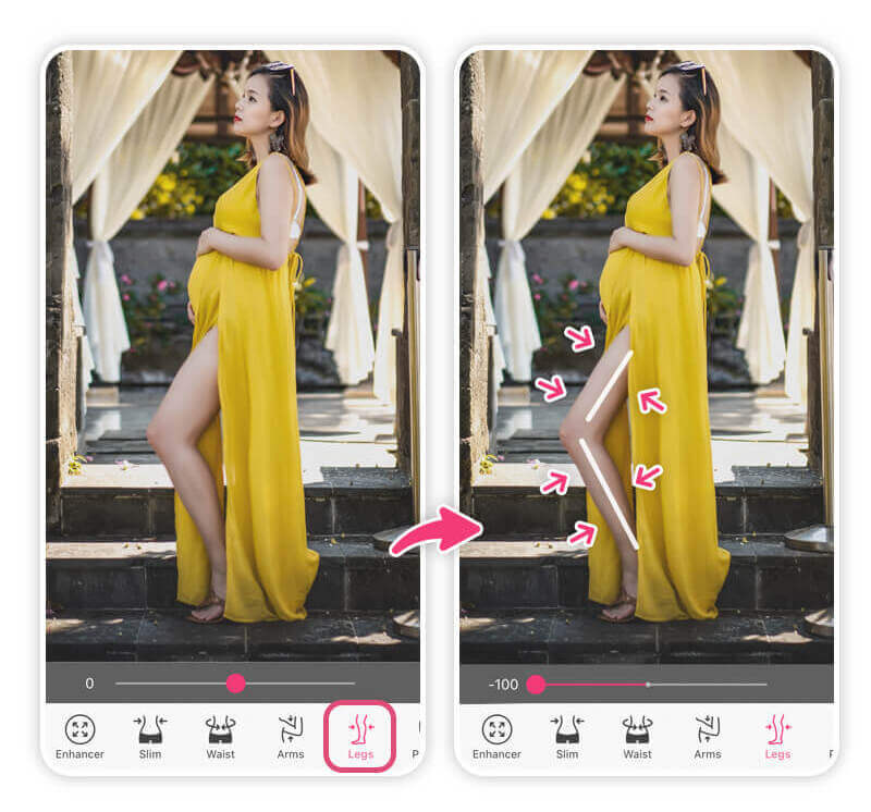 Edite Partes do Corpo Com o YouCam Makeup