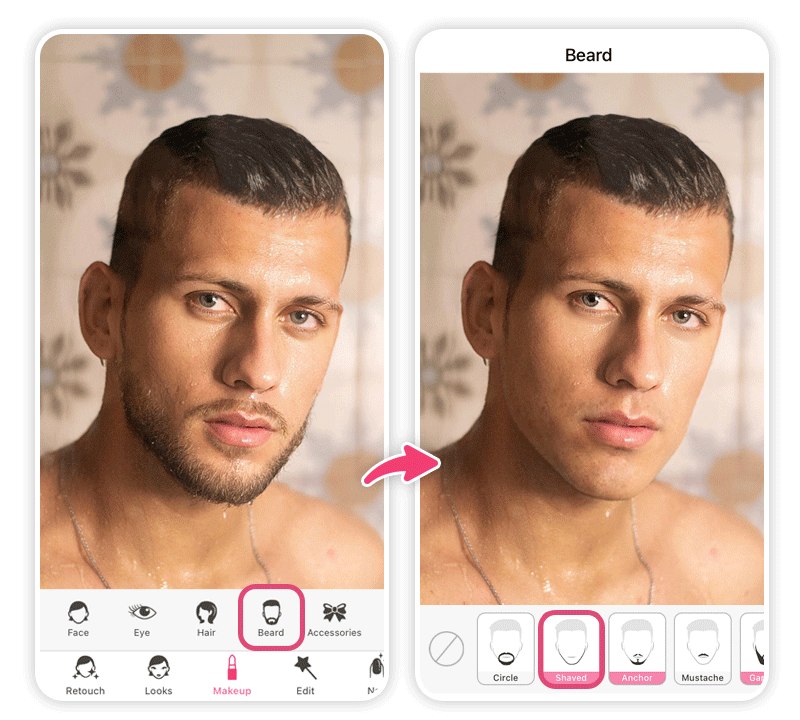 Application simulateur de barbe gratuite 