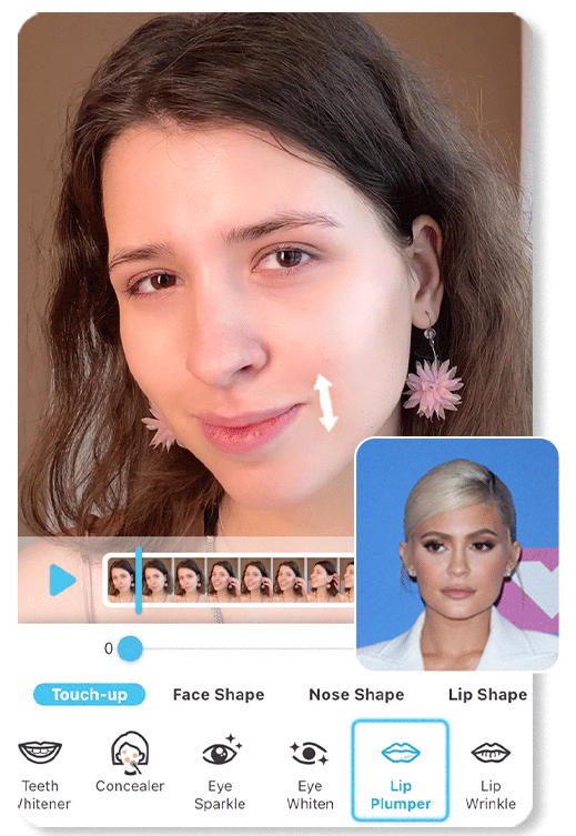Retouchez vos lèvres et vos yeux avec une appli montage vidéo iPhone