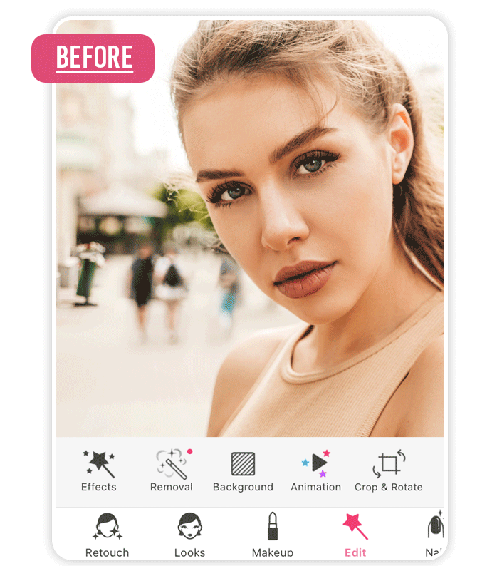 o YouCam Makeup é o melhor app para remover objetos e pessoas indesejadas das fotos