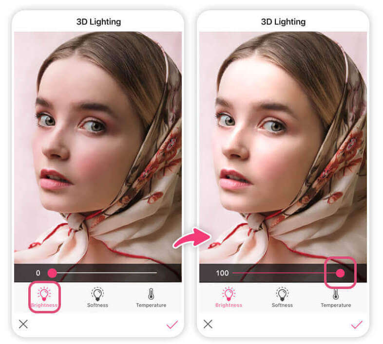 Ilumine sua foto com o YouCam Makeup