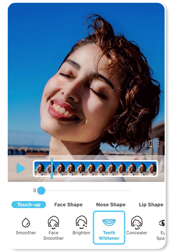 blanquear dientes en videos