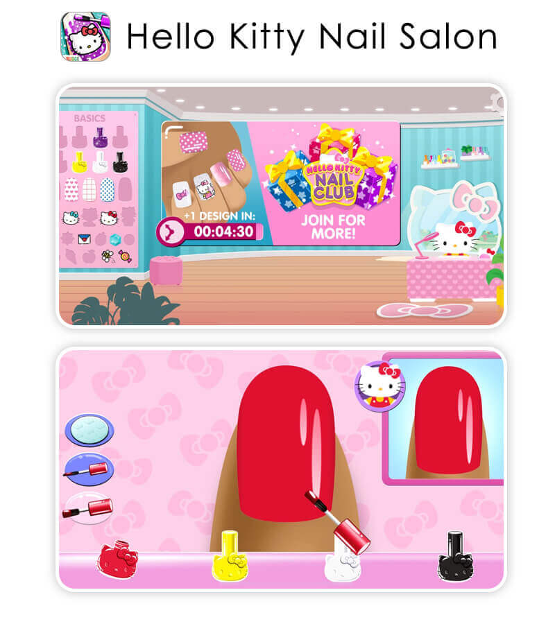 Hello Kitty 指甲沙龍美甲遊戲