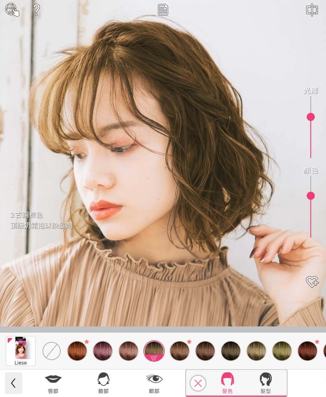 玩美彩妝試染髮色