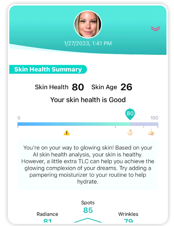 Diagnostic peau visage photo de Perfect Corp YouCam Makeup
