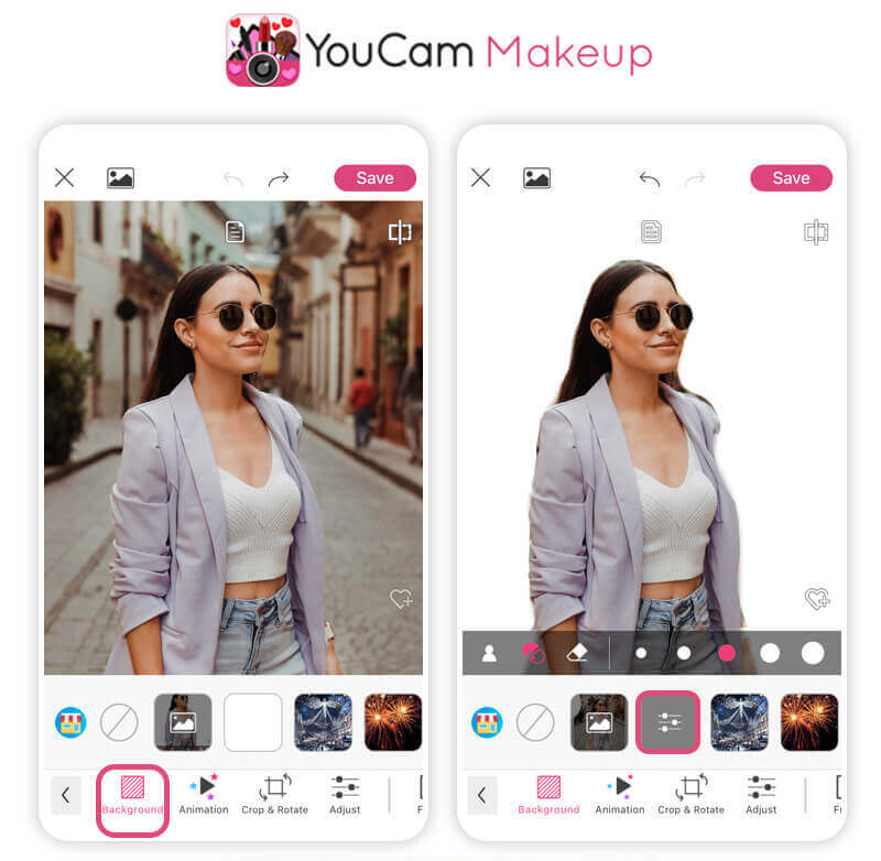 Melhor editor de fotos com fundo branco: YouCam Makeup