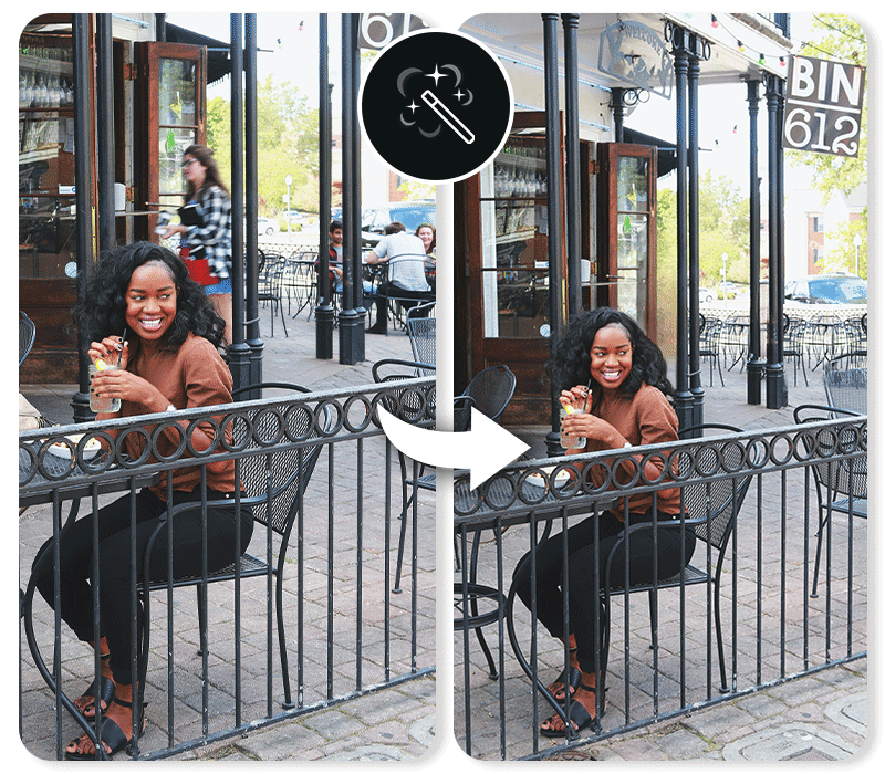 Enlever gens sur photo et supprimer une personne sur une photo gratuitement en ligne 