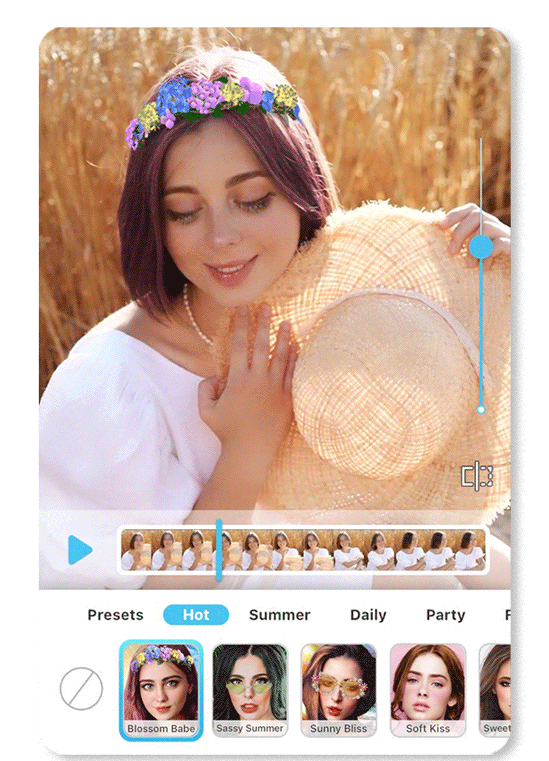 Filtre peau lisse sur vidéo