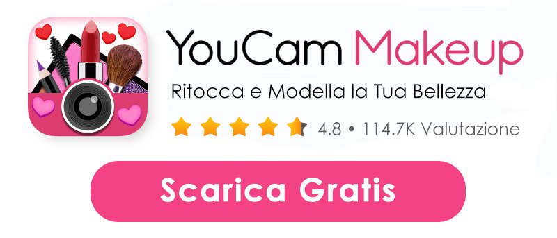 YouCam Makeup è la miglior app per modificare foto e selfie, applicando filtri per il trucco, modificando la forma del viso, rimuovendo le imperfezioni e tutte le altre funzioni di modifica del viso.