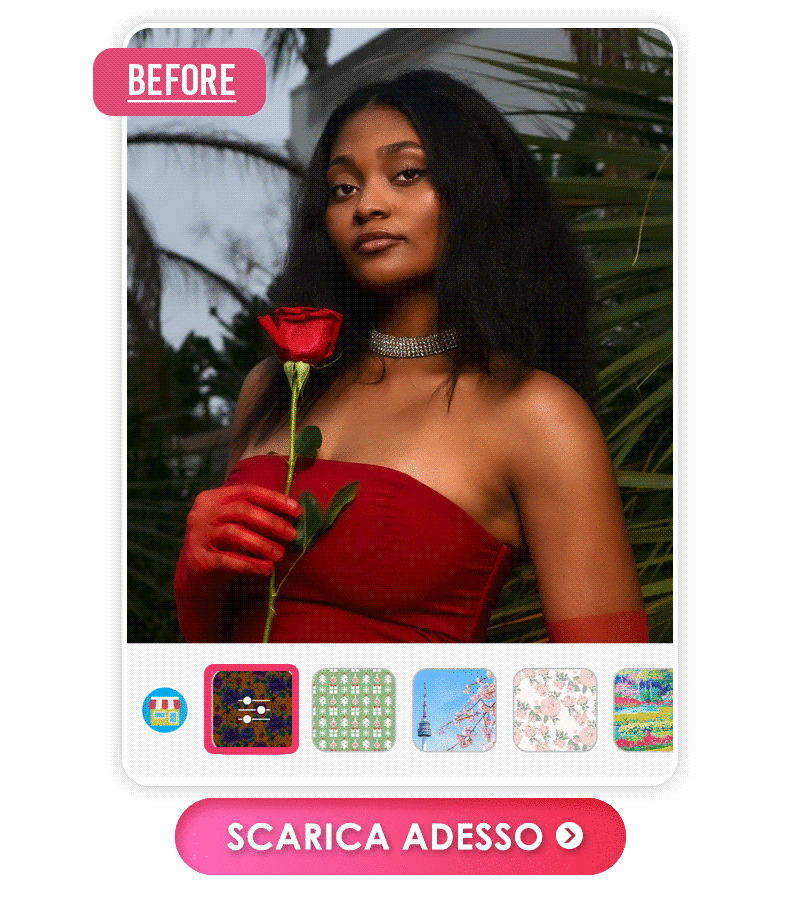 YouCam Makeup è la migliore app per aggiungere sfondi floreali alle foto con oltre 10 opzioni di modelli di sfondi floreali.