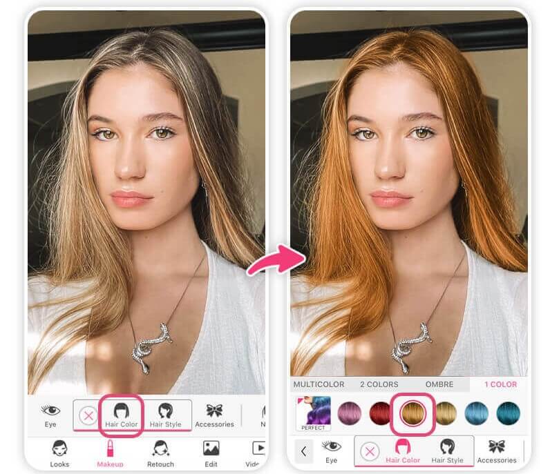 mira el antes y despues de usar el filtro de colores