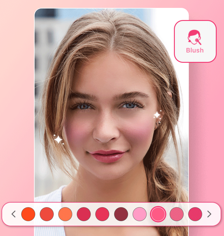 Adicione blush na foto com o YouCam Makeup