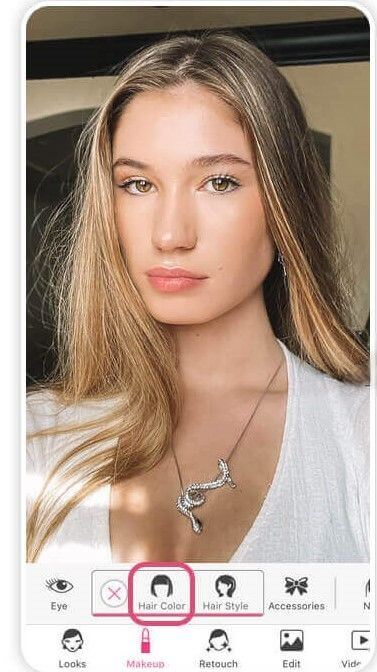 sube la foto para usar la funcion de cabello de la app