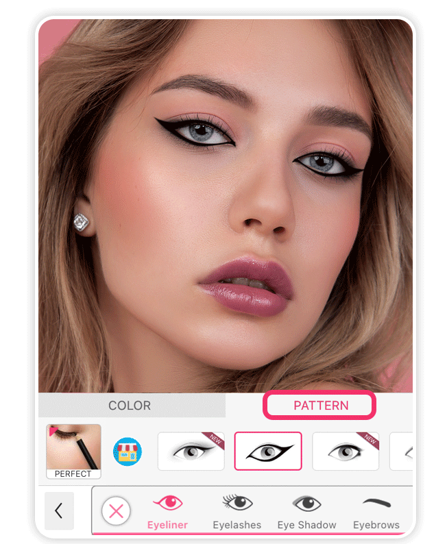 Confira estilos de delineador do YouCam Makeup