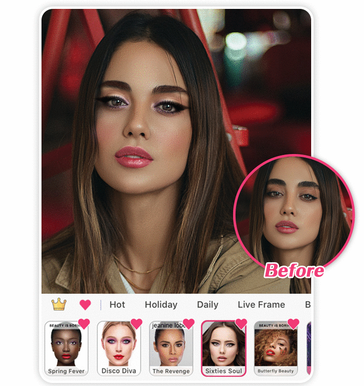 Confira estilos de cabelo colorido no YouCam Makeup