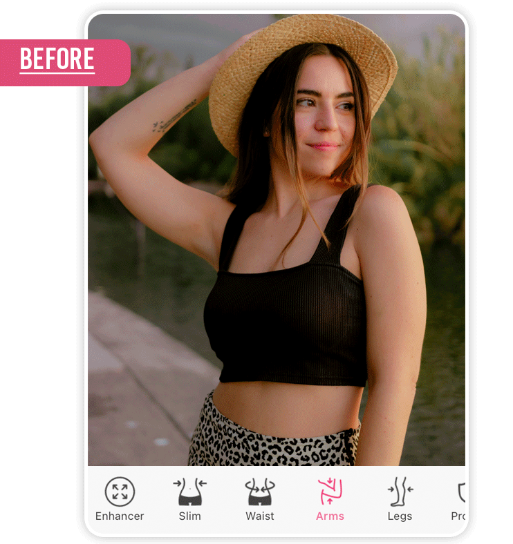 Edite o corpo com o YouCam Makeup