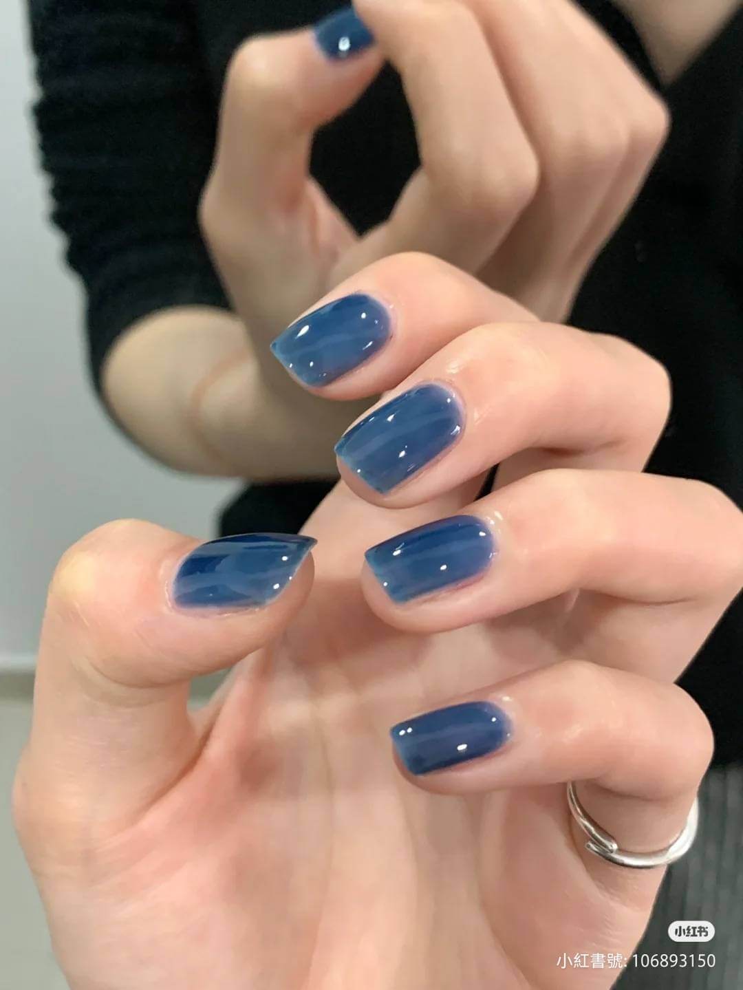 藍色美甲