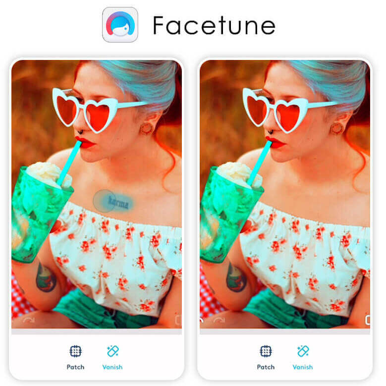 Remova tatuagens com o facetune