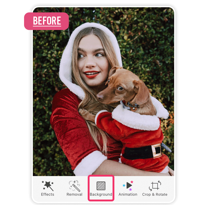 Ajouter un arrière-plan photo Noël