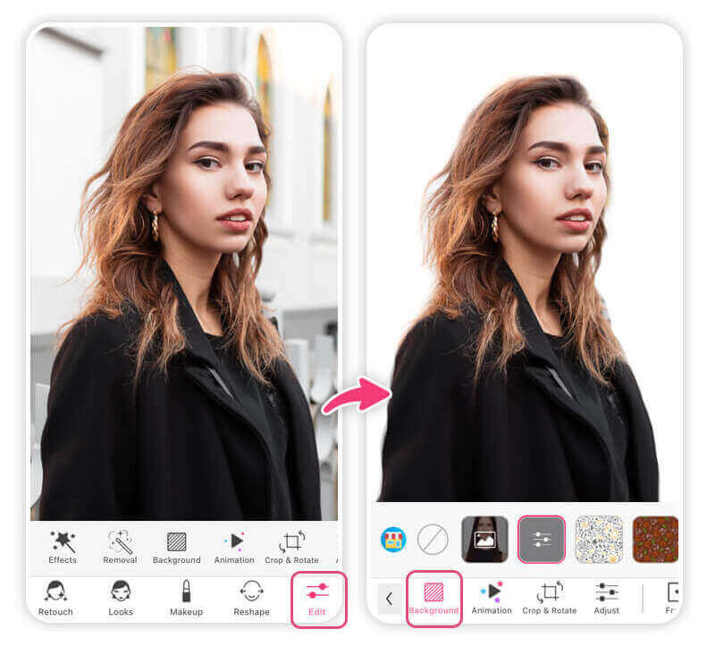 Application pour mettre un fond blanc