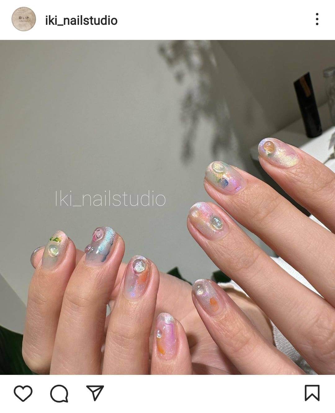 夏天美甲：美人魚美甲