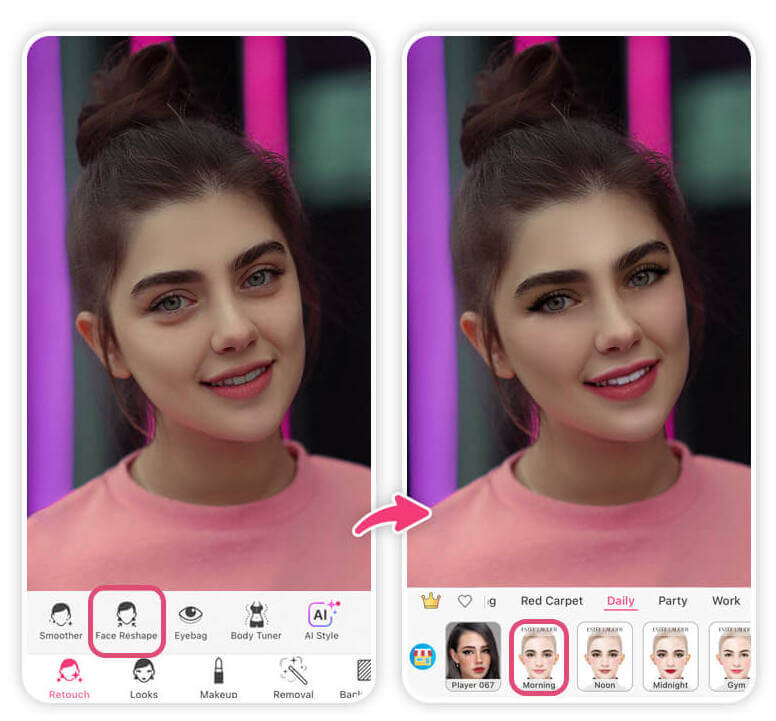 Aplique looks de maquiagem com o YouCam Makeup