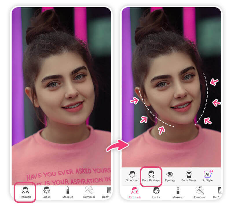Retoque o rosto com o YouCam Makeup