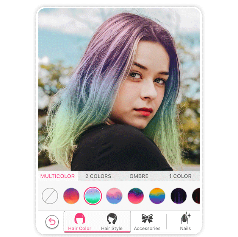 Mude a cor do cabelo com o YouCam Makeup