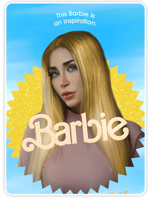 crea tu propio barbie poster