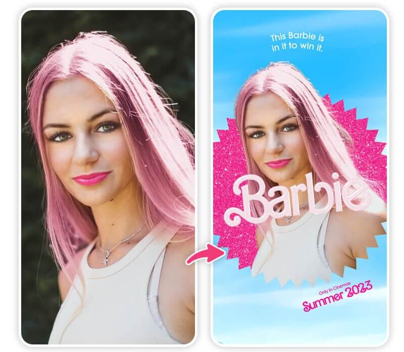 crea tu propio barbie poster