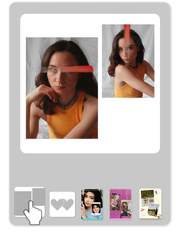 Coller deux photos ensemble pour photocollage