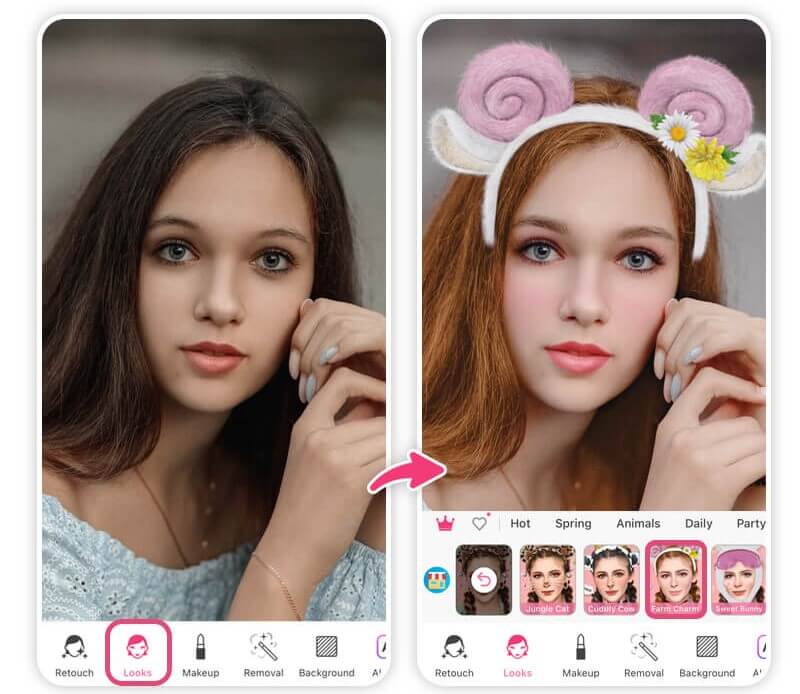 filtros para la cara con cara de animales