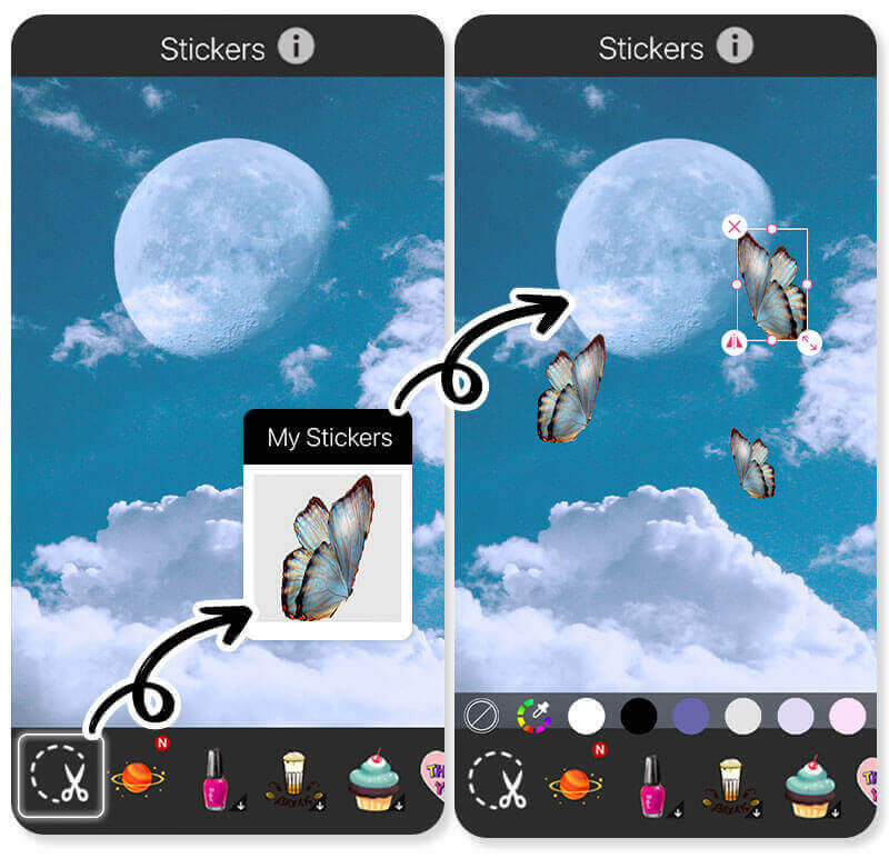 Créer stickers avec image png : convertisseur png