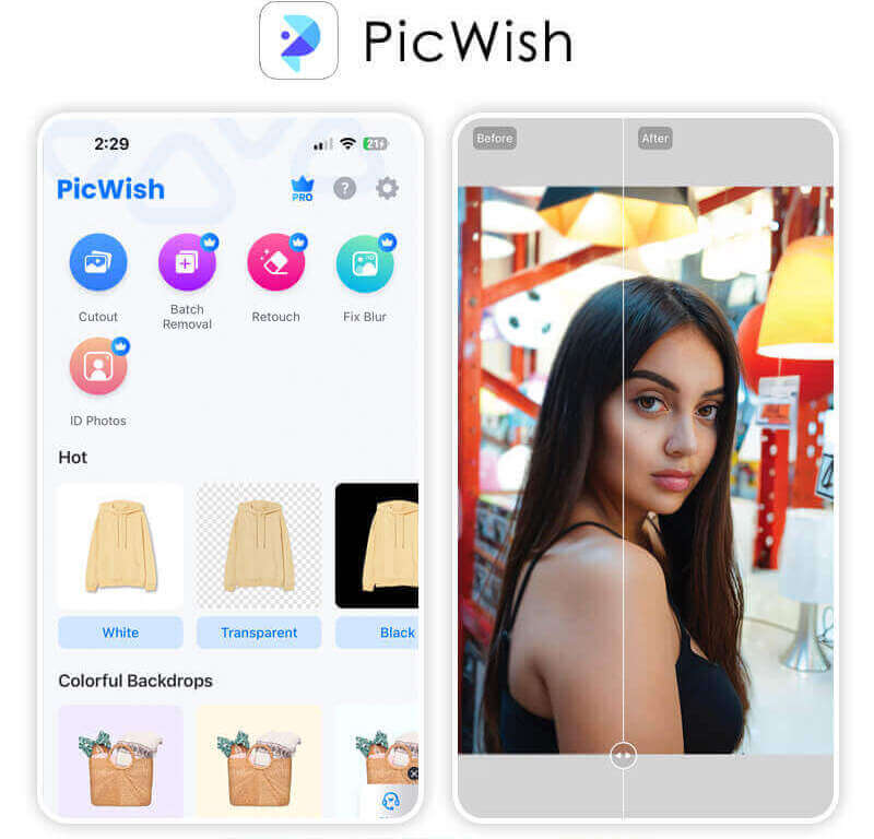 Aplicativo para focar fotos 6. PicWish