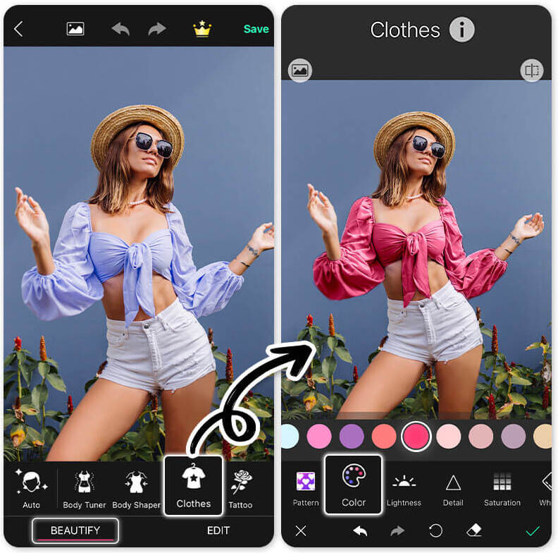 Fashion barbie : changer couleur d'une objet en rose