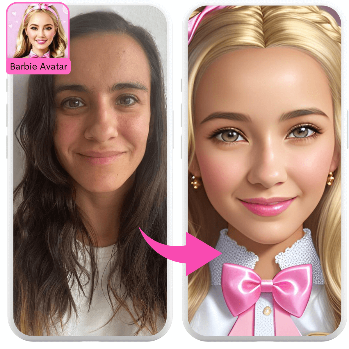 Creare avatar da foto: Barbie Look