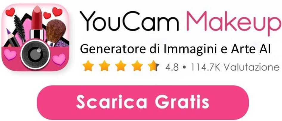 YouCam Makeup: miglior generatore di immagini AI per arte AI