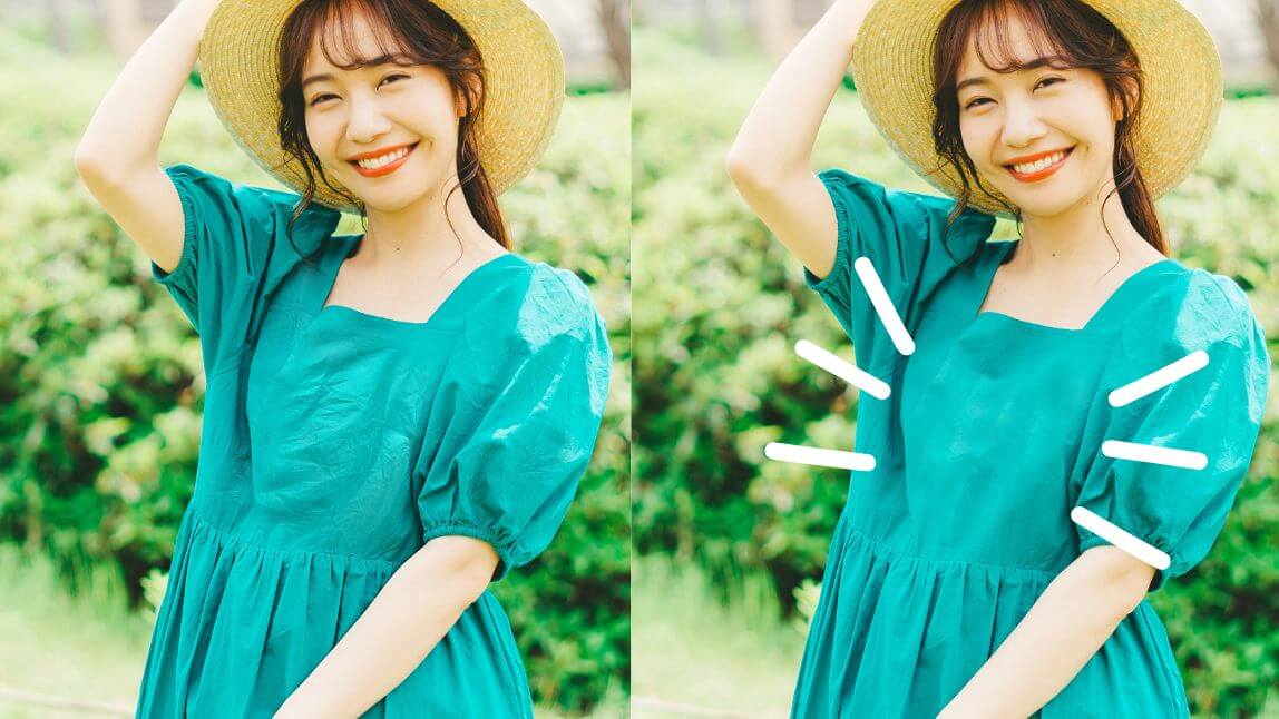 服のシワを消す加工