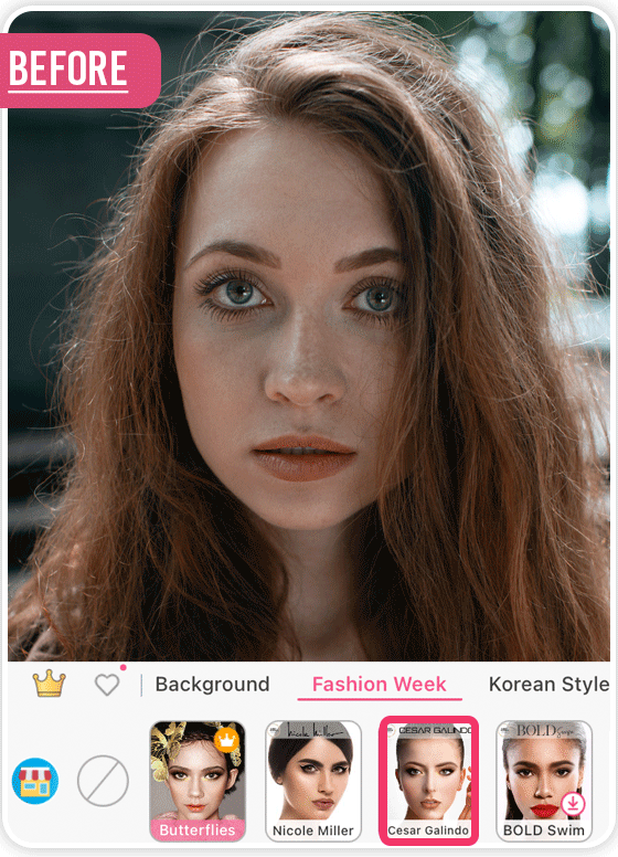 Essayez makeup automne 2023 : Cesar Galindo avec la meilleure application maquillage