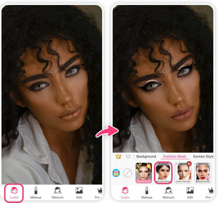 Essayez des idées maquillage automne 2023 : eyeliner blanc automne avec la meilleure application maquillage