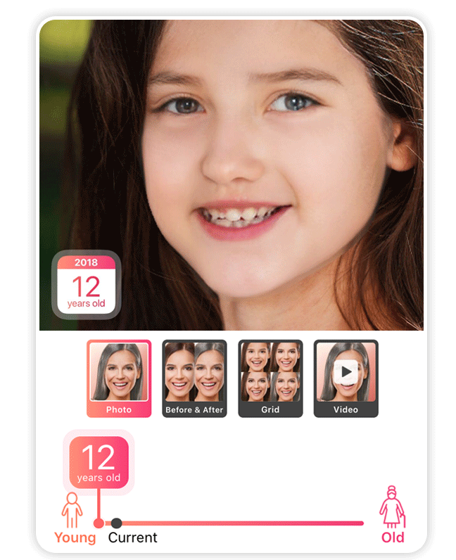 Confira sua progressão de idade no YouCam Makeup