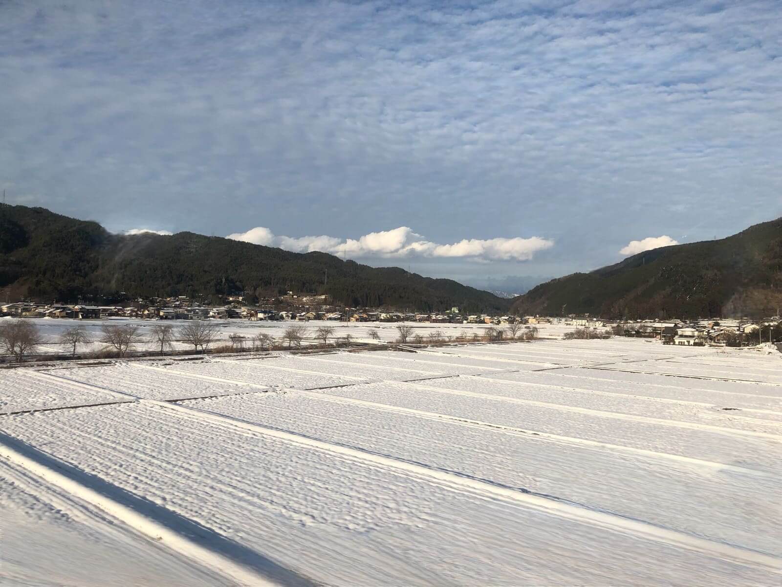 影を消した雪景色の写真