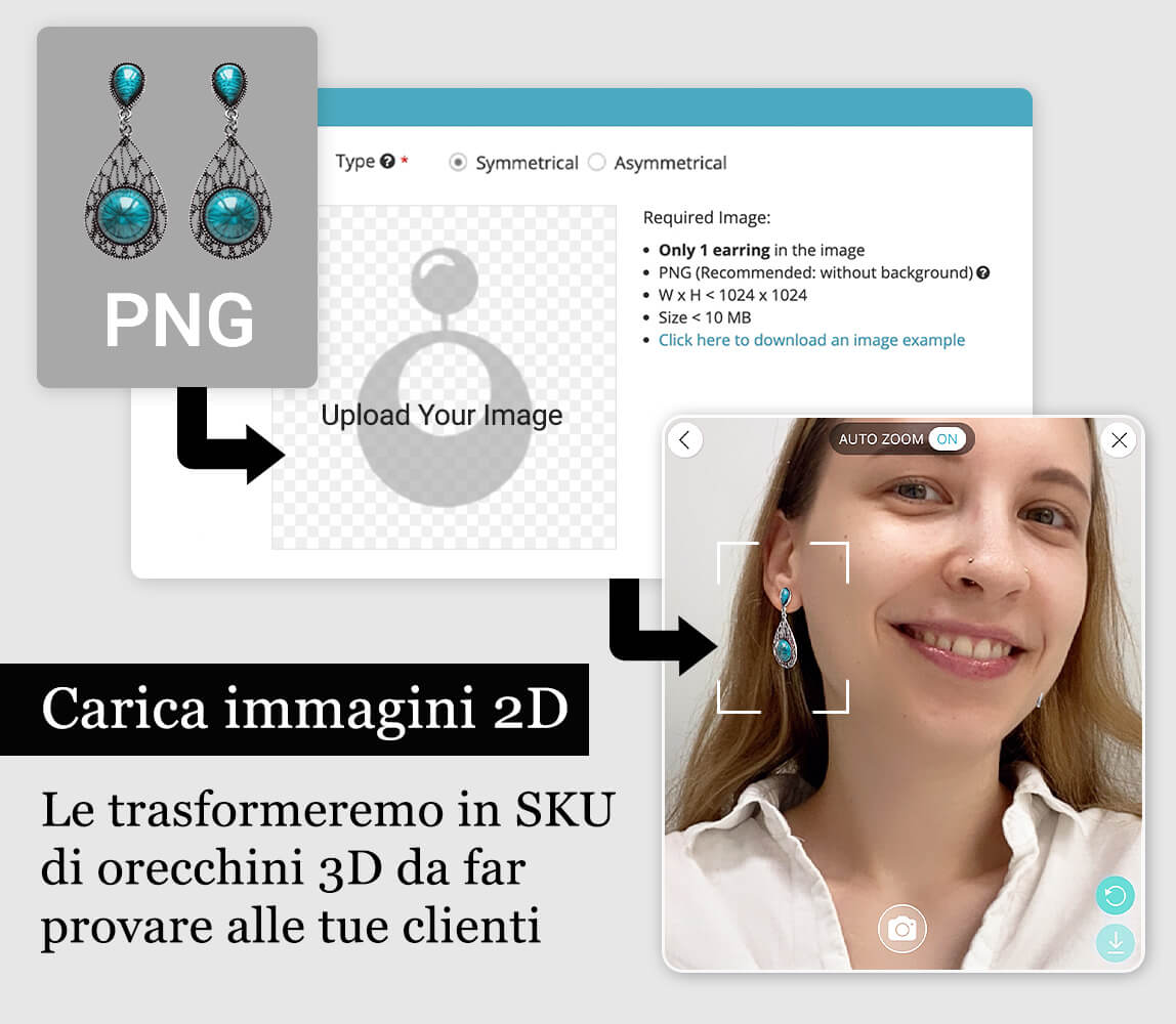 Virtual Try On Gioielli Online: trasforma immagini 2D in gioielli 3D