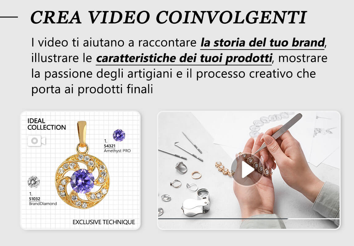 Vendita gioielli online: crea video coinvolgenti