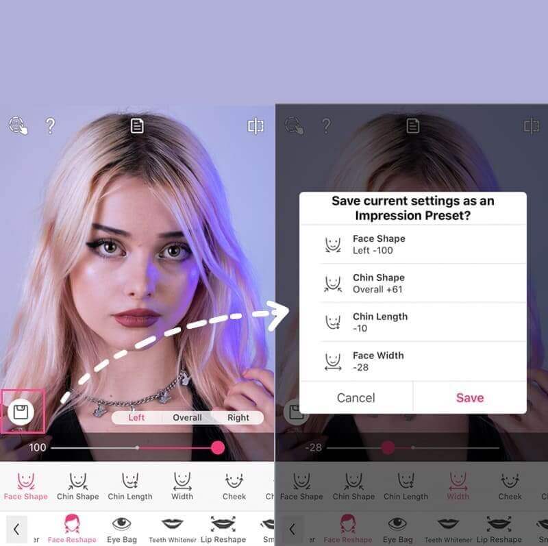 Meilleure application pour affiner son visage