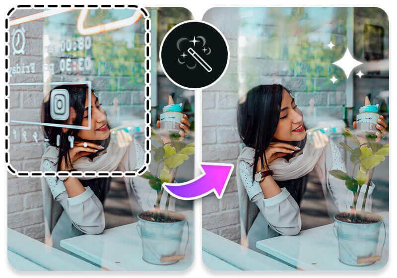 Remova textos com a IA do YouCam Perfect!