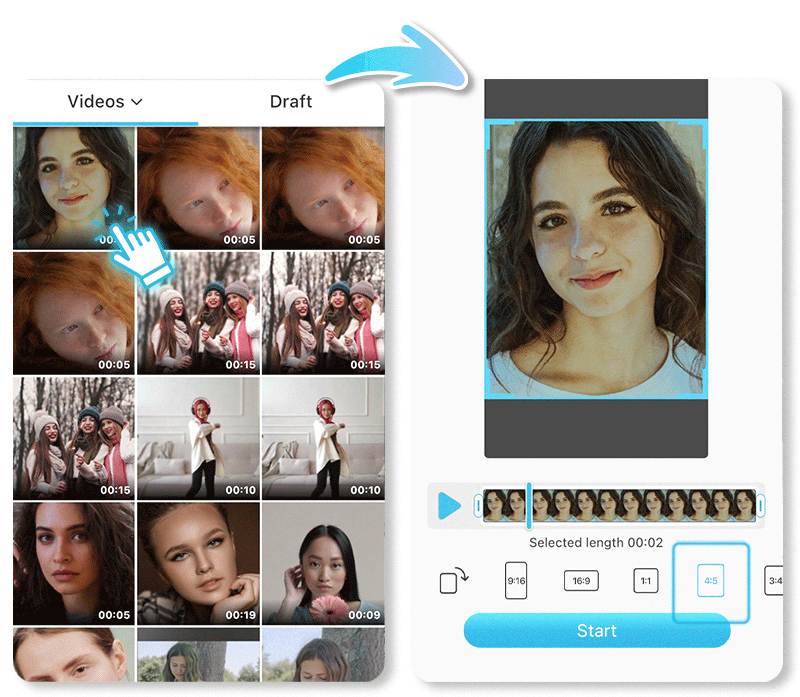hacer boomerang un video