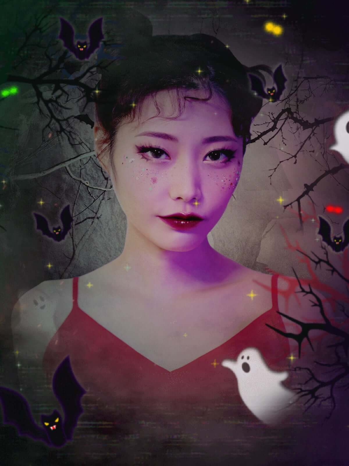 ハロウィン加工した画像