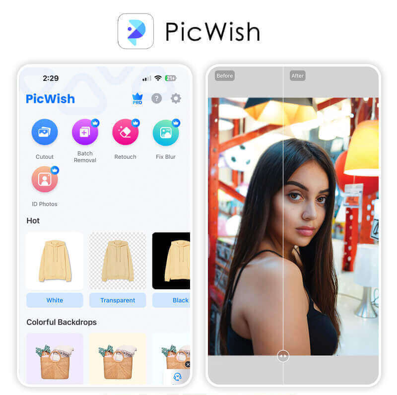 PicWish: melhor aplicativo para corrigir desfoque de fotos