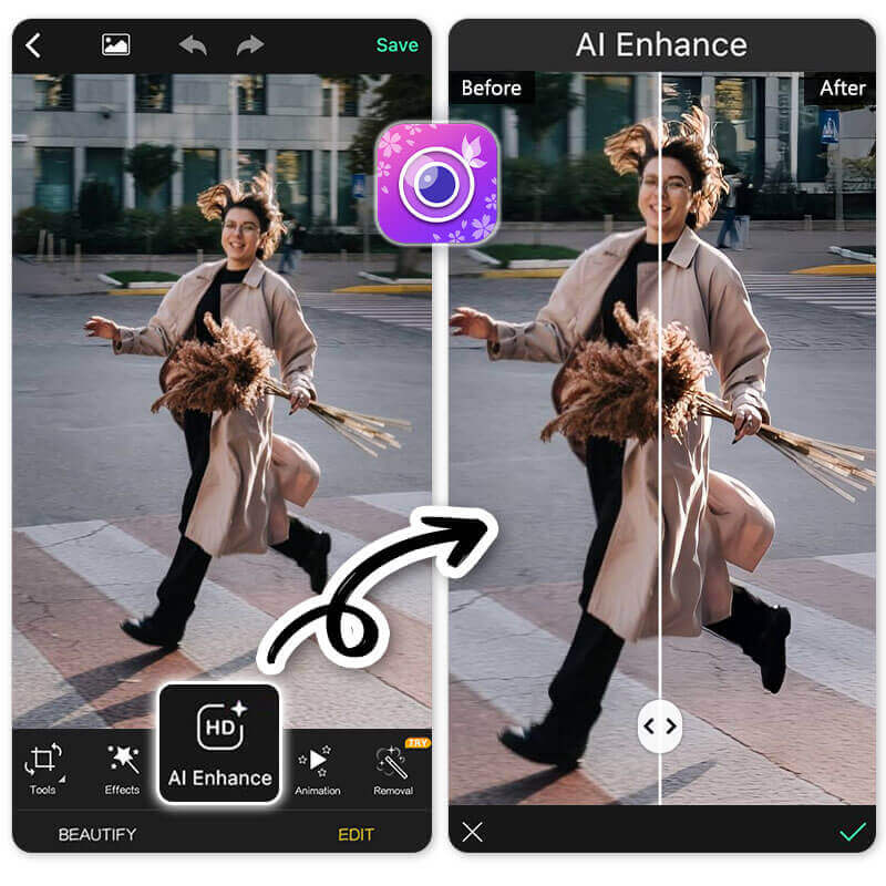aplicacion para mejorar fotos borrosas con IA